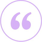 Blue quotation mark as a design element for Straight Wire Consulting's website